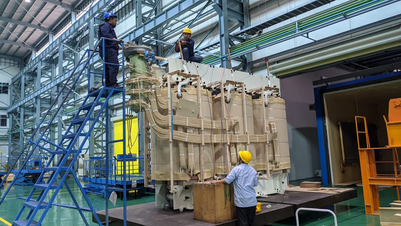 Active part of a 60 MVA power transformer